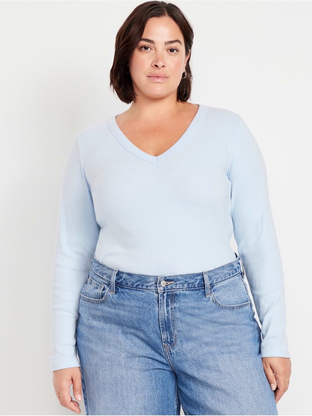 🆕 Old Navy Women's Cozy Snug Long-Sleeve V-Neck T-Shirt XL 16-18 - Picture 6 of 16
